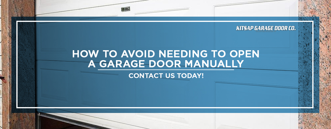 How to Avoid Needing to Open Garage Door Manually