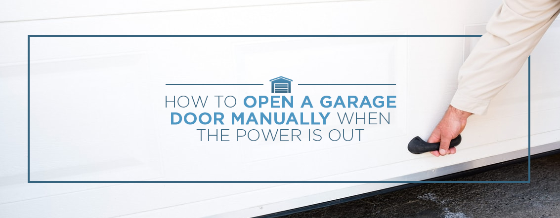 How to Manually Open My Garage Door - How To Open A Garage Door Manually When The Power Is Out